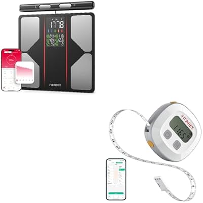 FITINDEX Body Measuring Tape, FITINDEX Smart Scale for Body Weight, Body Composition Analyzer with 8-Electrode