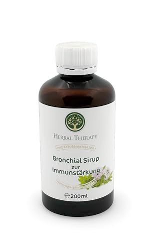 Bronchial Sirup zur Immunstärkung 200 ml – pflanzlicher Sirup mit Thymian – Nahrungsergänzungsmittel für Atemwege & Abwehrkräfte