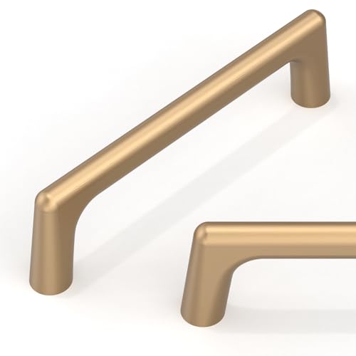 Talentedeco 10 Pack Champagne Bronze Cabinet Pulls 4 Inch(102mm) Kitchen Cabinet Handles Cabinet Hardware for Drawer Pulls