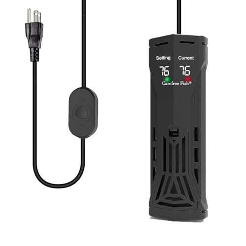Image of Carefree Fish 200 /300 /500 /800W Aquarium PTC Ceramic Heater Dual Independent Chips Dual Overheat Protection Dual Water Level Sensors for Freshwater and Saltwater No Cooking Fish