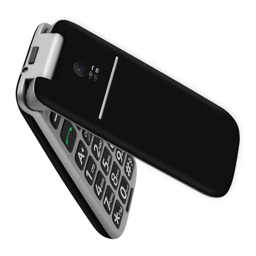 artfone G3 4G Telephone Portable Senior Débloqué丨Téléphone Portable à Clapet avec Grandes Touches丨Bouton SOS丨écran de 2.4" 丨Station de Charge丨Fonction de Rappel de l'heure丨Radio FM丨Appel Rapide - Noir