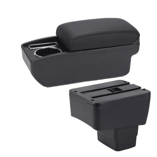 センターコンソールボックス のためにマツダ2用 のためにCX-3用 のためにスカイアクティブバージョンcx3用 車用アームレストボックス 収納ボックス 専用内装後付けアクセサリー(C Black line NO USB)