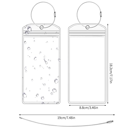 5 Stück Kreuzfahrt Gepäckanhänger, 8.8 * 18.2cm Transparente Kofferanhänger Kofferschilder Anhänger Gepack Schild mit 5 Verschraubbaren Metallband Wasserfest für Koffer Gepack Tasche