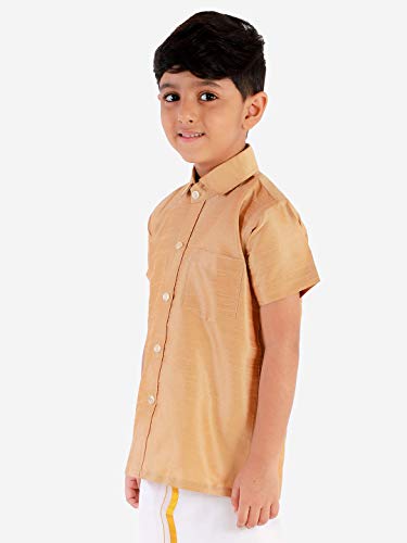 Image of VASTRAMAY Boy's Silk Blend Classic Shirt