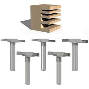 WSOOX 5-teiliges Holz Fasenfräser-Set