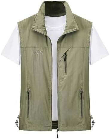 Gihuo mens Men's Lightweight Softshell Sleeveless Golf Vest Classic
