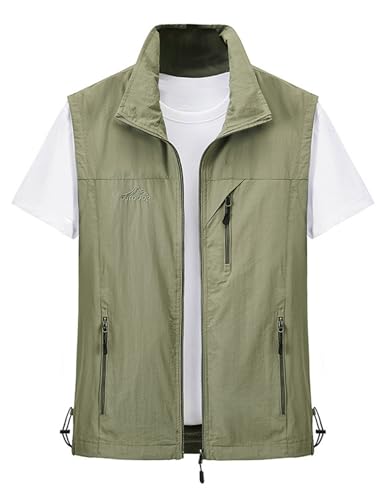 Gihuo Men's Golf Lightweight Photo Vest Fishing Travel Safari Vest
