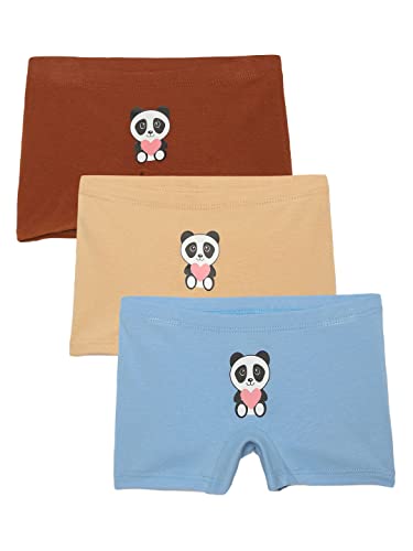 Image of mackly Girls Boxers (Pack of 3) - Cotton Boxer Shorts, Seamless Comfort, Mid Waist Boyshorts Panties