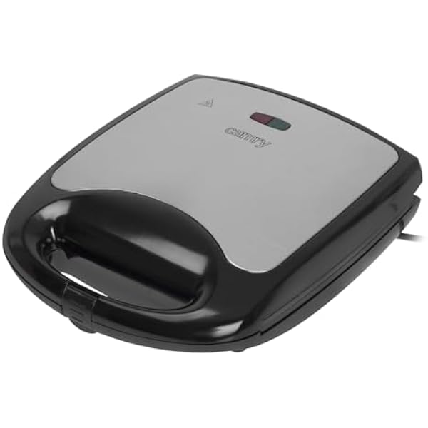 Adler Toster Sandwich XL o mocy 1100 W CR 3023, srebrny, czarny