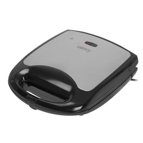 Adler Toster Sandwich XL o mocy 1100 W CR 3023, srebrny, czarny