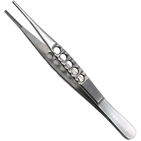 Debakey Vascular Tissue Forceps 1.5mm Wide Tips Light Weight Fenestrated Handles 6" with Premium Grade Stainless Steel Cover