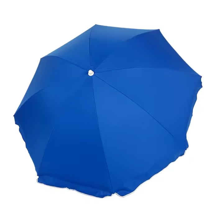 Image of Outdoor Garden Umbrella With Stand Big Size Patio Garden Umbrella (Blue) 7Ft
