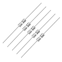 Fielect 20Pcs Slow Blow Fuse 250V 2.5A Slow Blow Axial Lead Time Delay Fuse Glass Fuses 3.6x10mm T2.5A
