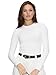 Long Sleeve Shirts for Women Fall Fashion Basic Crop Top Womens Going Out Outfits Y2k Clothes, White, L