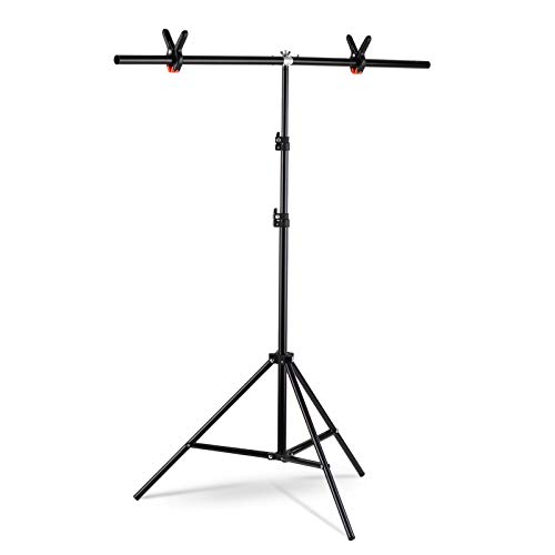 Kit de support de fond T-shape Karlak portable heavy duty avec clip