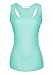 Urban CoCo Women's Basic Stretch Ribbed Tank Tops (XL, light blue)