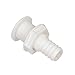 Seachoice Thru-Hull Connector w/Broad Flange, Fits 1 in. ID Hose, 1-1/4 in. Max Hull