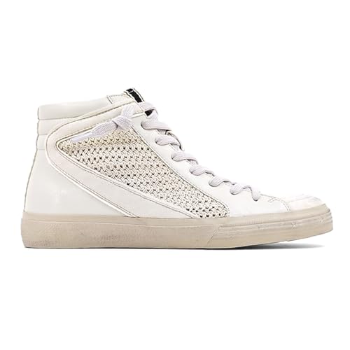 Womens Samantha Woven High Lace Up Sneakers Shoes Casual - Off White