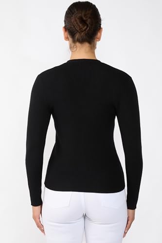 JENNIE LIU Womens 100% Cashmere V-Neck Cardigan Sweater | Ribbed Tissue Weight Cashmere Sweaters for Women3