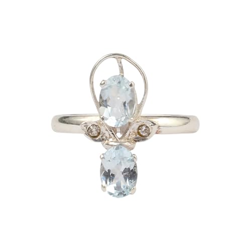 Bague topaze bleue argent 925 élégance chic accessoire quotidien