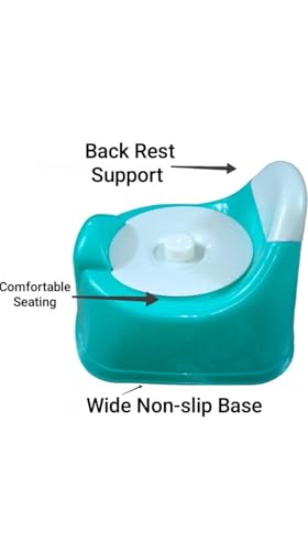 Image of 2 in 1 Potty Training Seat for 1+ Year Old Kids Adaptable Toilet Training Chair with Removable Potty Bowl & Non-Slip Base Comfortable Potty Trainer for Boys & Girl Pack of 1 (Blue)