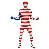 USA Original Flag Morphsuit Fancy Dress Costume - size Xlarge - 5”10-6”1 (176cm-185cm)