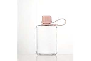 Flat Water Bottle for Travel: Leakproof, Slim, 8.2 oz.