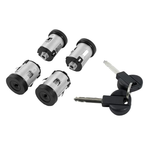 Flydida Lot de 4 serrures cylindriques avec 2 clés - Pour Expert 806 Ulysse Scudo Dispatch Xantia Synergie # 4162.C9 9170.AY 4162.L0 4162.PA 9926.Q7 9467058980