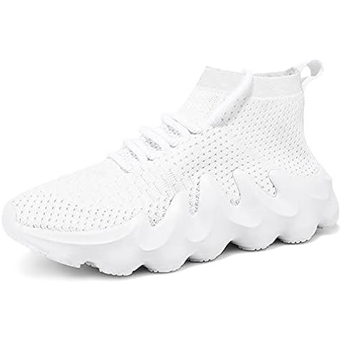 ALLY UNION MAKE FORCE Men Sports Shoes Light Breathable Shoes Athletic Shoes for Men Walking Size 8,High/White 8 Cover