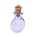 Tinksky Mini Tiny Purple Glass Cork Bottles Round Flat Vial Wishing Bottle DIY Pendants for Wedding Valentine's Day gift DIY, Arts Crafts, Projects, Party Favors, Pack of 10