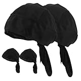 Mikikit 4 Piezas Gorro Ciclismo Transpirable Protección UV Secado Rápido Banda Deportiva para Forro Casco Motocicleta Absorbe Sudor Diseño Elegante y Sencillo