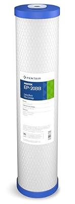 Pentair Pentek EP-20BB Big Blue Carbon Water Filter, 20-Inch, Whole House Carbon Block Replacement Cartridge with Bonded Powdered Activated Carbon (PAC) Filter, 20" x 4.5", 5