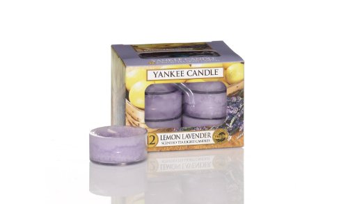 Yankee Candle Lemon Lavender Tea Light Candles Festive Scent | Count 12