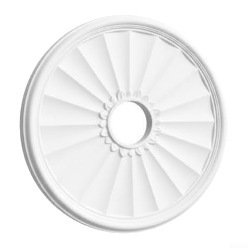 Rosace de plafond haut de gamme en polyuréthane blanc