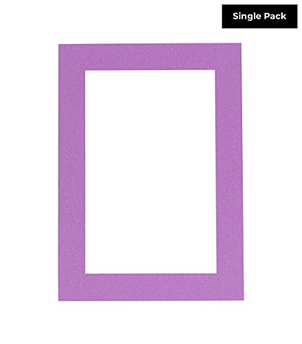 14x18 Mat Bevel Cut for 12x16 Photos - Acid Free Dark Purple Precut Matboard With Backing Board and Crystal Clear, Self Seal Photo Mat Bag - For Pictures, Photos, Framing - 4-ply Thickness
