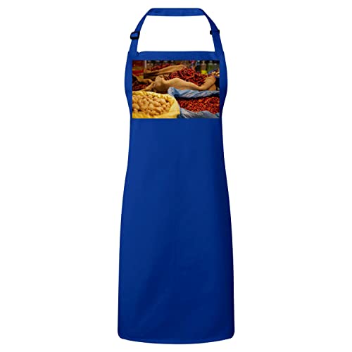 Tablier de cuisine bleu traditions d'Inde pour passionnés de cuisine