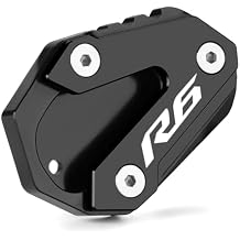 Motorcycle Side Stand Extension Kickstand Plate Compatible With YAMAHA YZF R6 600 2013 2014 2015 2016 2017 2018 2019 2020 2021 2022 | Foot Pad Support YZFR6 YZF-R6 Accessories black