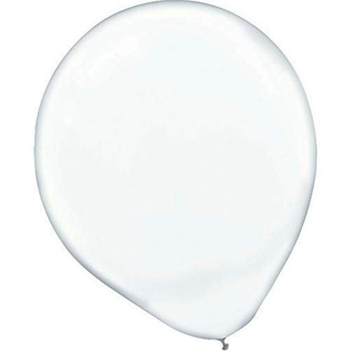 Solid Color Latex Balloons - Clear Transparent Color, Pack of 72, Party Decor