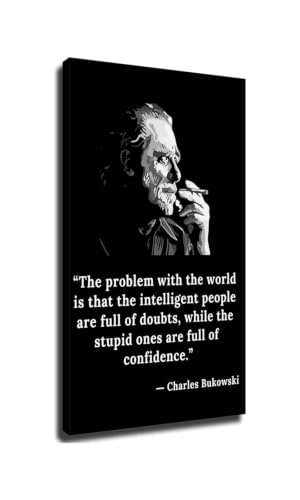 Póster vintage de Charles Bukowski, cuadro literario para decorar tu zona de lectura u oficina