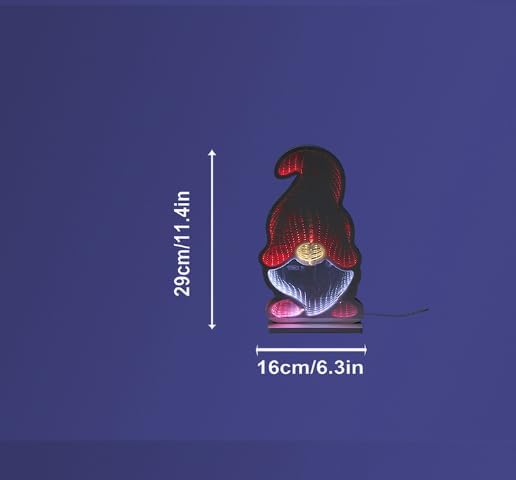 3Dミラーナイトライト、LEDナイトライト 3Dミラーライト トンネルミラーライト クリスマス、リビングルーム、ホームデコレーション