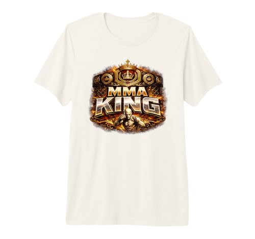 Image of MMA King Line Art Fighter Workout Gym Combat Gift Premium T-Shirt