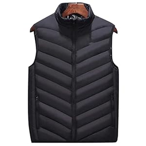 CHUNYU Heren herfst Winter Verwarmd vest Zones Elektrisch verwarmde jassen Heren Warmte-jas USB-verwarming Gewatteerde jas (Color : Schwarz, Size : X-Large code)