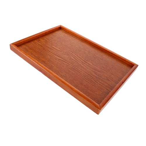 TOPBATHY Vassoio Rettangolare in Legno Massello Vassoio da Portata per Servire Cibo Snack o tè Tagliere per Colazione Formaggi o Affettati per Casa o Ristorante