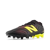 New Balance Unisex-Adult Tekela Team Low FG V5 Soccer Shoe, Black 100/Punch Yellow, Men 9.5 / Women 11 Wide