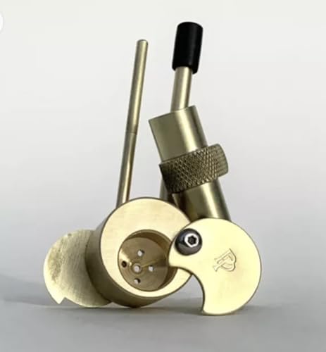 Original Authentic Proto Rocket CNC Brass Screen-less Tobacco Pipe with built in Poker & Storage Chamber Made in USA