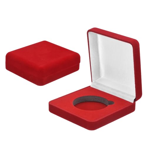 Caja de Presentación para Monedas de Terciopelo 2 Piezas miniatura 1
