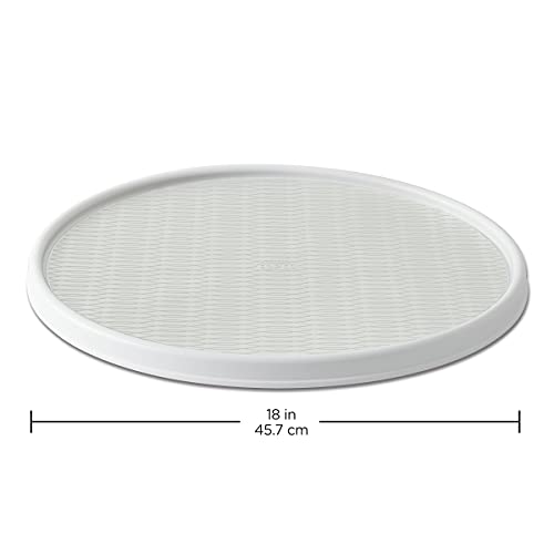 Image of Copco Basics Non-Skid Lazy Susan for Under Sink and Cabinet Storage, 18 Inch, Crystalline