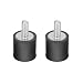 20PCS M4 Rubber Vibration Isolator 20 x 20mm (DxL) Rubber Shock Absorber, Anti Vibration Isolation Mounts with Studs for Mini Split Heat/Water Pumps, Diesel Engines, Harvester, Generator