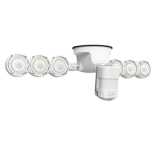 Image of SANSI 45W 6000LM Motion Sensor Outdoor Lights, IP65 5000K (White) | 4 Modes Motion Lights for Outside, 320 Wide Angle LED Flood Lights Security Lights for Soffit, Backyard, Garage, Yard, Porch