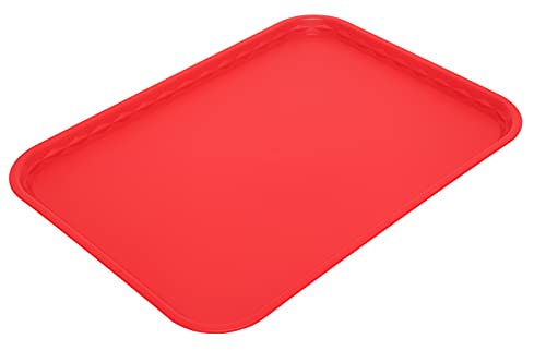 Image of Harfield Flat Serving Tray 41x30cm Red Polypropylene